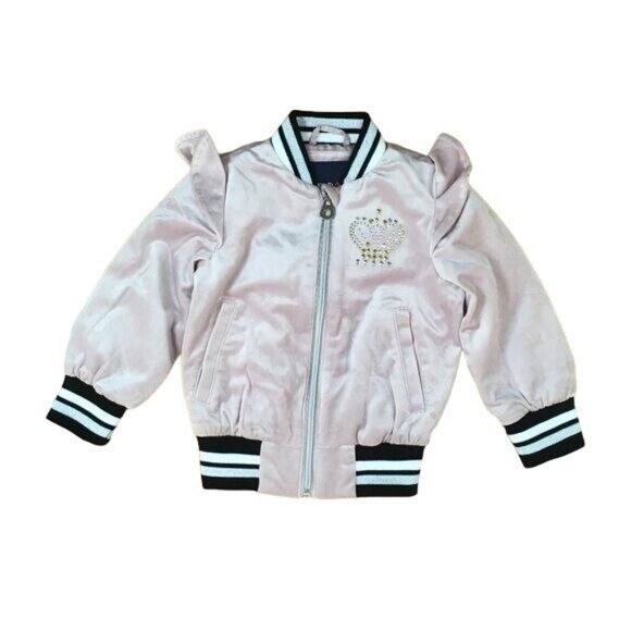 Limited Too Velour Girl's Jacket Size 2T, Pink Black/White - Picture 1 of 5